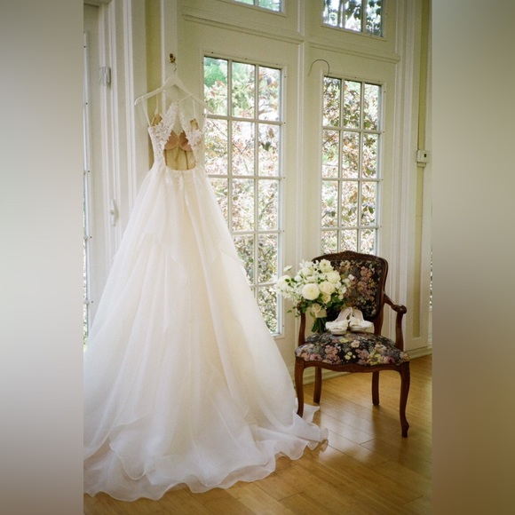 Christina Wu Exclusive Collection Dress Ivory - Picture 2 of 5